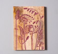 Natural Notebook Wall Plate Set of 4